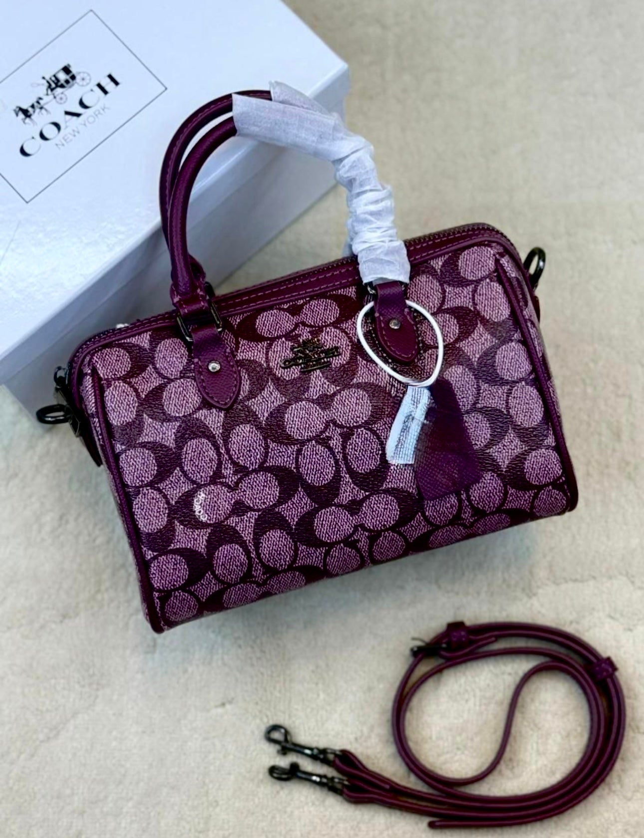 Coach Rowan Satchel Signature Canvas